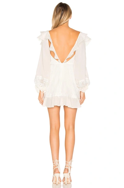Shop For Love & Lemons Crema Silk Linen Dress In White