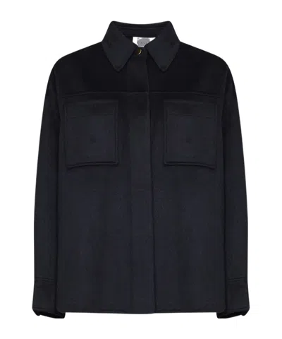 Kaos Drop-shoulder Patch-pocket Jacket In Black