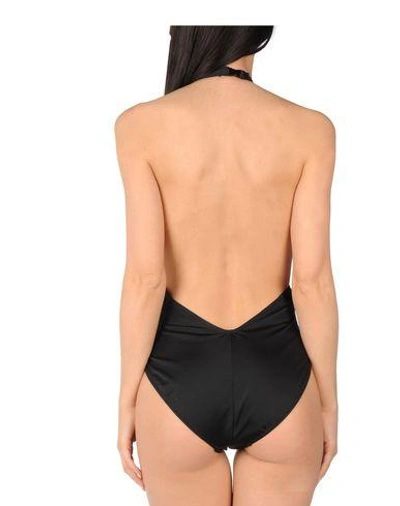 Shop Norma Kamali One-piece Swimsuits In Black