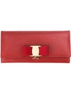 FERRAGAMO SALVATORE FERRAGAMO 'VARA' BOW WALLET - RED,54892011068529