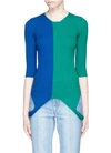 PORTS 1961 Colourblock loop hem rib knit sweater