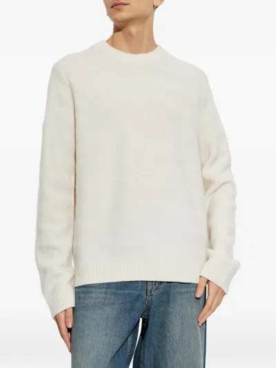 Samsoe & Samsoe Chevron-knit Sweater In White