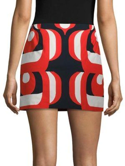 Shop Milly Amphora Printed Mini Skirt In Multi