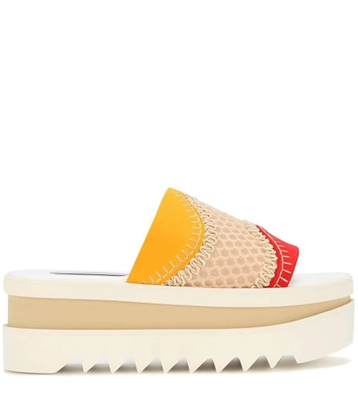 Shop Stella Mccartney Platform Slip-on Sandals In Love Red