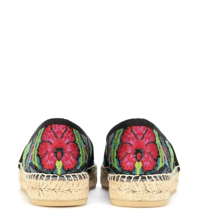Shop Gucci Jacquard Slip-on Loafers In Multicoloured