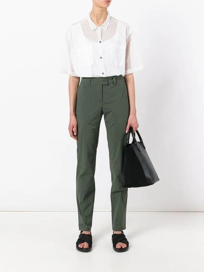 Shop Tomas Maier High Waist Chinos - Green