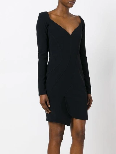 Shop Givenchy Fitted Seam Dress In Black