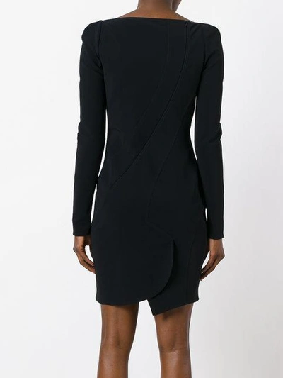 Shop Givenchy Fitted Seam Dress In Black