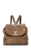 CHANEL CHANEL SUEDE BACKPACK (PREVIOUSLY OWNED)