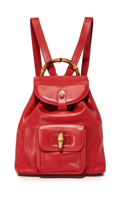 Gucci Bamboo Backpack (previously Owned) In Red