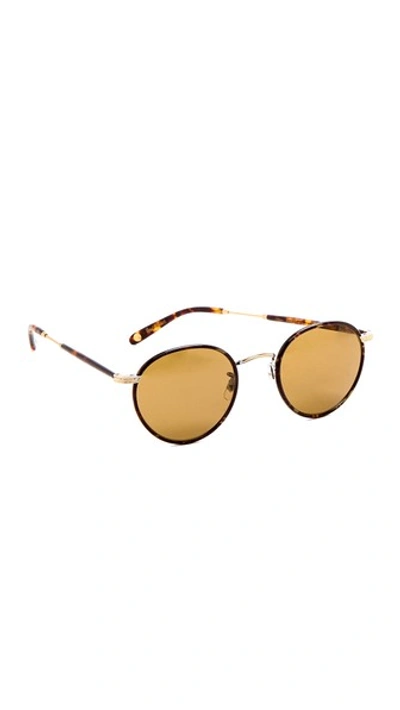 Garrett Leight Wilson Sunglasses In Bourbon Tortoise/pure Brown