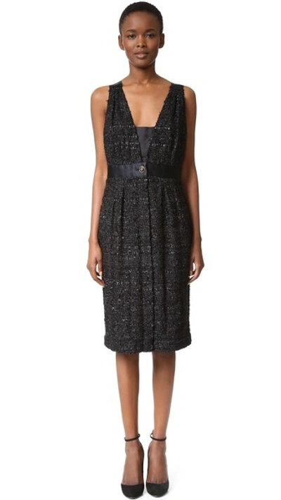 What Goes Around Comes Around Chanel Dress (previously Owned) In Black