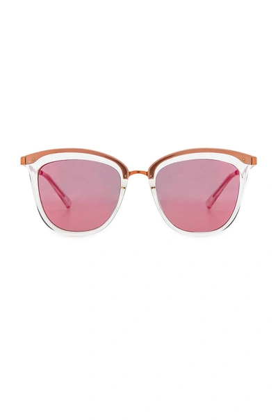 Le Specs Caliente Sunglasses In Metallic Copper. In Mist & Firecracker