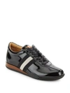 BALLY LEATHER LACE-UP SNEAKERS,0400094309382
