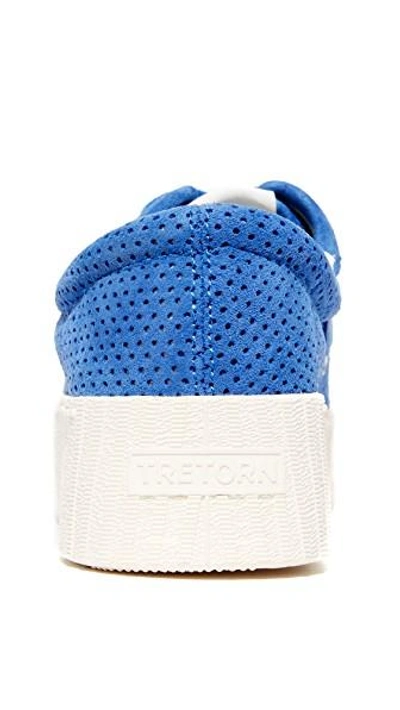 Shop Tretorn Nylite Bold Iii Perforated Platform Sneakers In Blue