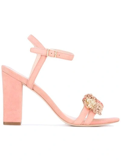 Loeffler Randall 'layla' Heeled Sandals In Pink