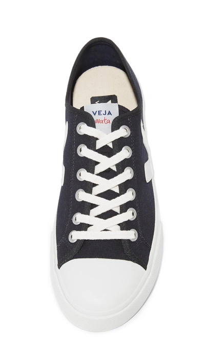 Shop Veja Wata Canvas Sneakers In Black