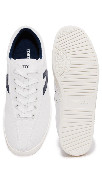 Shop Tretorn Nylite Plus Sneakers In White/night