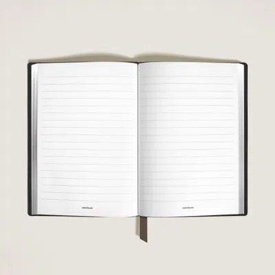 Montblanc Grain Leather Notebook In Brown