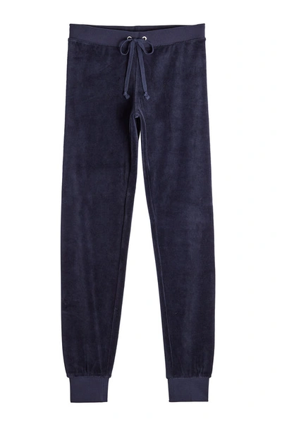 Juicy Couture Velour Track Pants In Blue