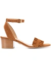 MICHAEL KORS pleated trim sandals,SUEDE100%