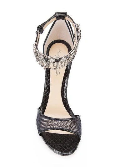 Shop Monique Lhuillier Crystal Embellished Sandals