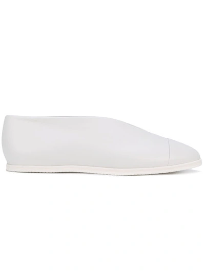Victoria Beckham Flat Shoe Loafers In White