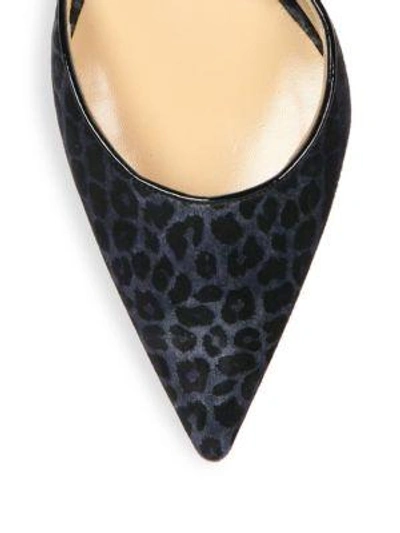 Shop Manolo Blahnik Taylerbibo Leopard-print Suede D'orsay Pumps In Black