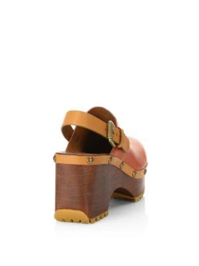 Shop See By Chloé Tasha Leather Clogs In Natural