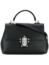 Dolce & Gabbana Small Leather Messenger Bag In Black