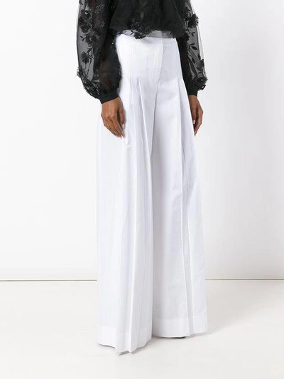 Shop Alberta Ferretti Wide-leg Trousers - White