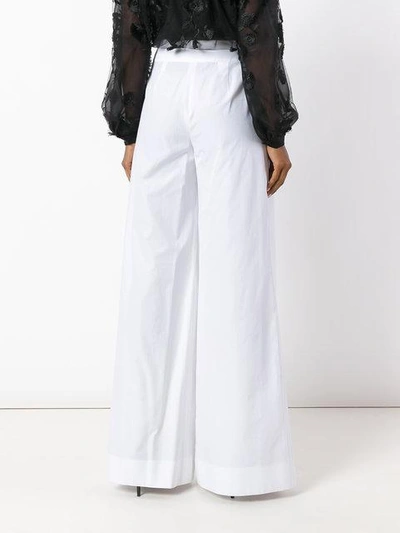 Shop Alberta Ferretti Wide-leg Trousers - White