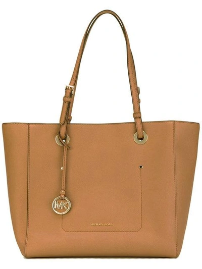 Shop Michael Kors Large Walsh Tote Bag In Brown