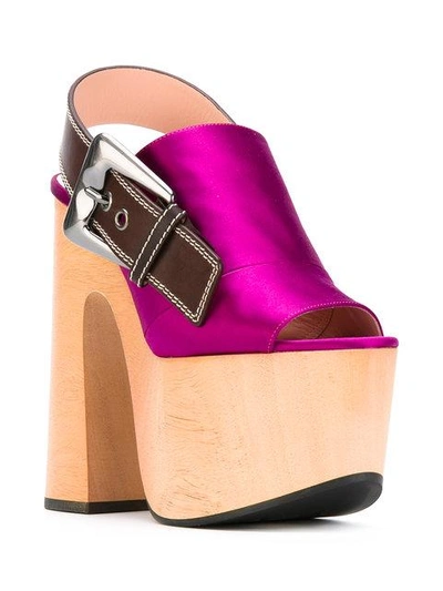Shop Rochas Slingback Platform Sandals In Pink