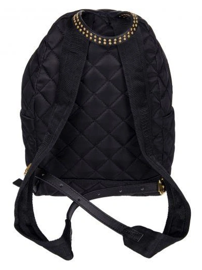 Shop Moschino Quilted Backpack In Black