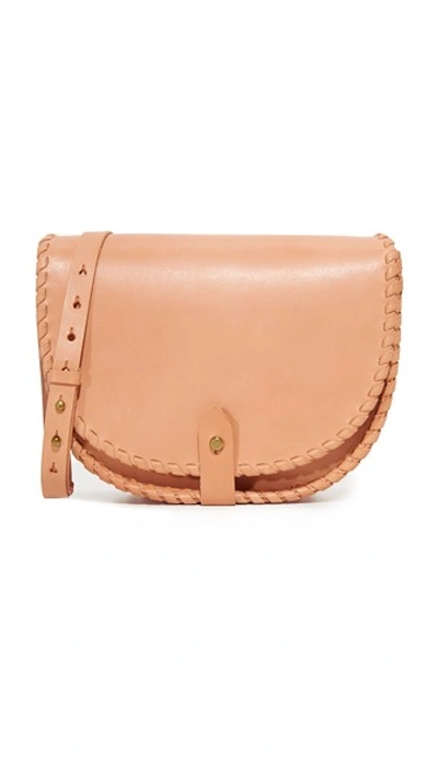 Madewell Whipstitch Saddle Bag In Natural Buff