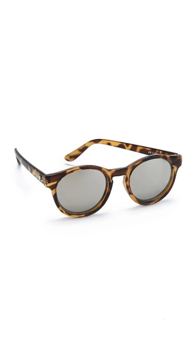 Le Specs Hey Macarena Round-frame Acetate Sunglasses In Tortoiseshell