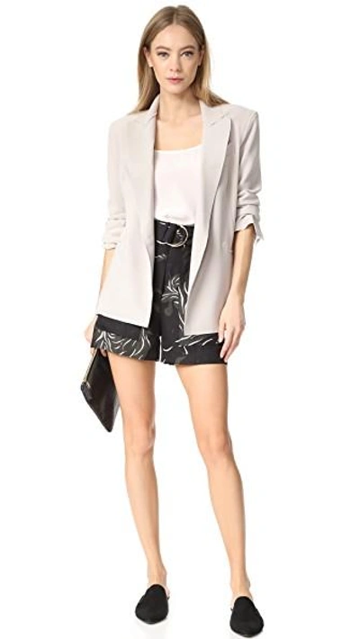 Shop Norma Kamali Double Breasted Jacket In Oyster