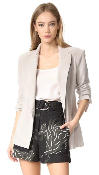 Norma Kamali Double Breasted Jacket In Oyster