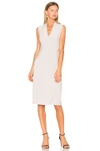 NORMA KAMALI SLEEVELESS SIDE DRAPE DRESS