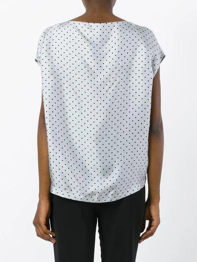 Shop Alberto Biani Polka Dot T-shirt - Grey