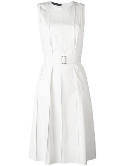 Calvin Klein Collection Belted Pleated Dress