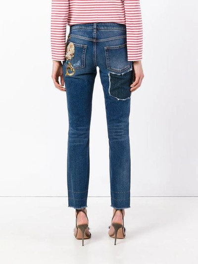 Shop Dolce & Gabbana Deconstructed Skinny Jeans