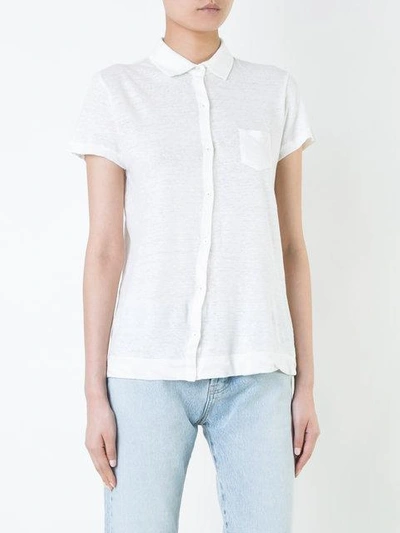 Shop Massimo Alba Off-center Button Fastening Shirt In White