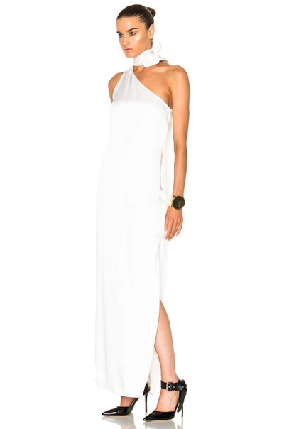 Shop Monse Crepe Envers Satin Gown In White