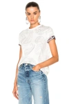 ACNE STUDIOS TALINE PAISLEY JERSEY TEE IN ABSTRACT, WHITE.,15D171