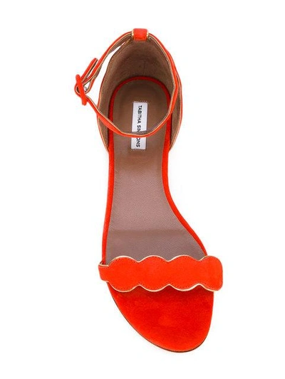 Shop Tabitha Simmons Pearl Sandals In Yellow & Orange