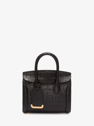 Alexander Mcqueen Heroine 30 Leather Shoulder Bag In Nero