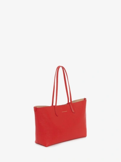 Shop Alexander Mcqueen Small Shopper In Scarlet 