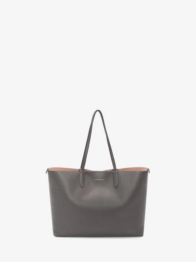 Alexander Mcqueen Small Shopper In Graphite